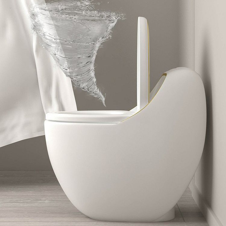 Contemporary 1 Piece Flush Toilet Floor Mounted Urine Toilet for Bathroom