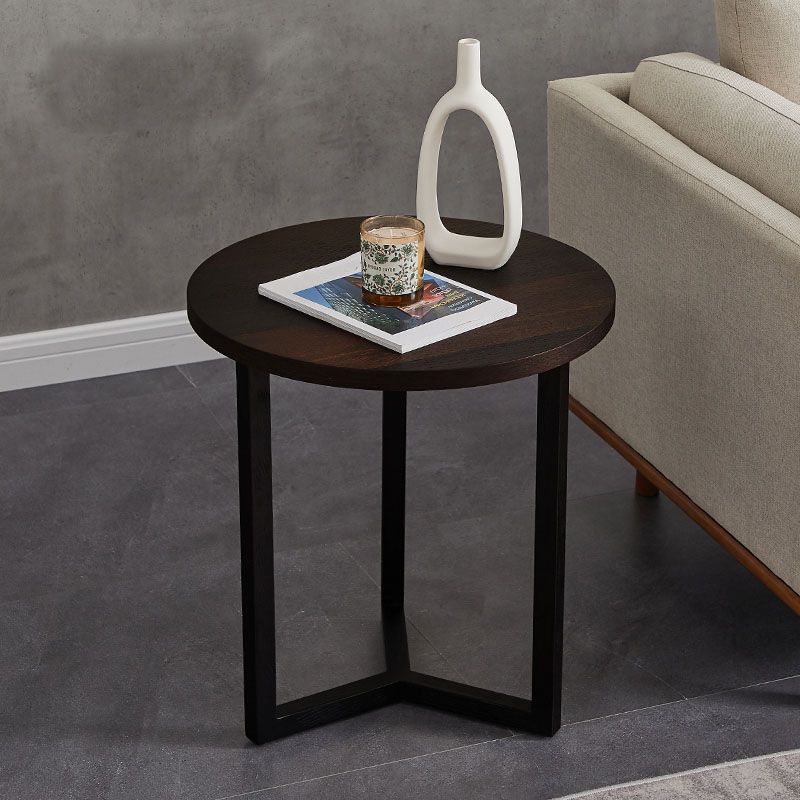 Round Wood Side Table Nordic Style Side Table for Living Room