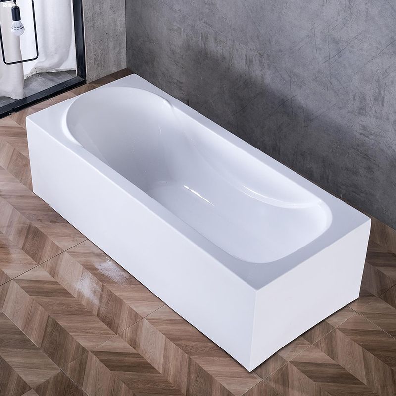 Bathroom Acrylic Tub with Internal Drain Soaking Stand Alone Bath Tub