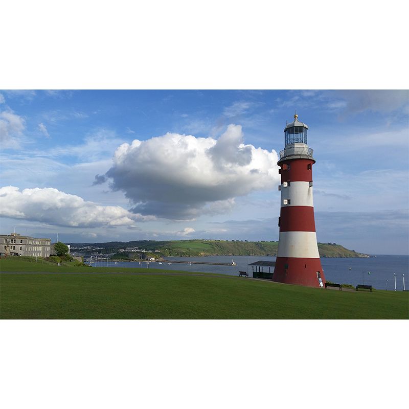 Large Lighthouse Wall Mural Contemporary Mildew Resistant Wall Art for Living Room