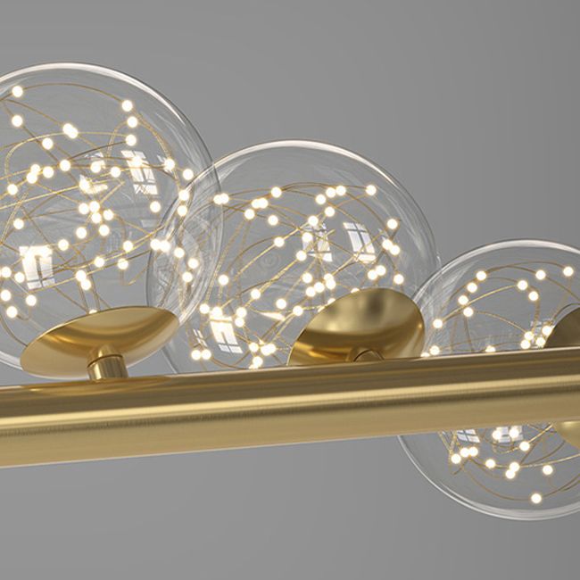 7/9/11-Light Contemporary Golden Kitchen Island Lighting Shaded Ceiling Light for Bedroom