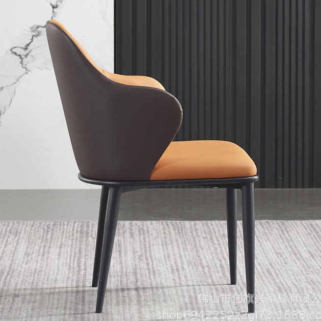 Dining Room Upholstered Chair Home Faux Leather Wingback Chair