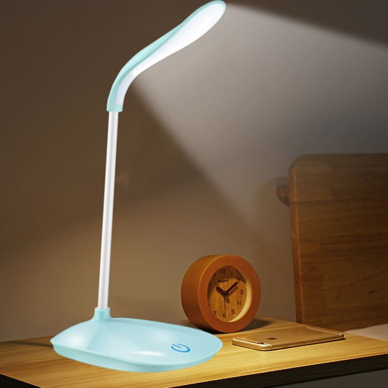 Blue/Pink/White USB Charging Desk Lamp Modern Style Touch-Sensitive Table Lamp for Reading