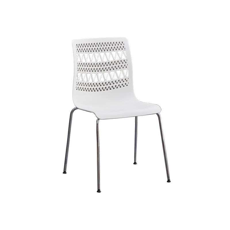 Sillas sin brazos apilables de estilo moderno, silla lateral con respaldo sólido