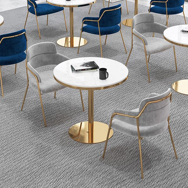 Modern 1/3/4/5 Pieces Dining Set Round Stone Table for Dining Room