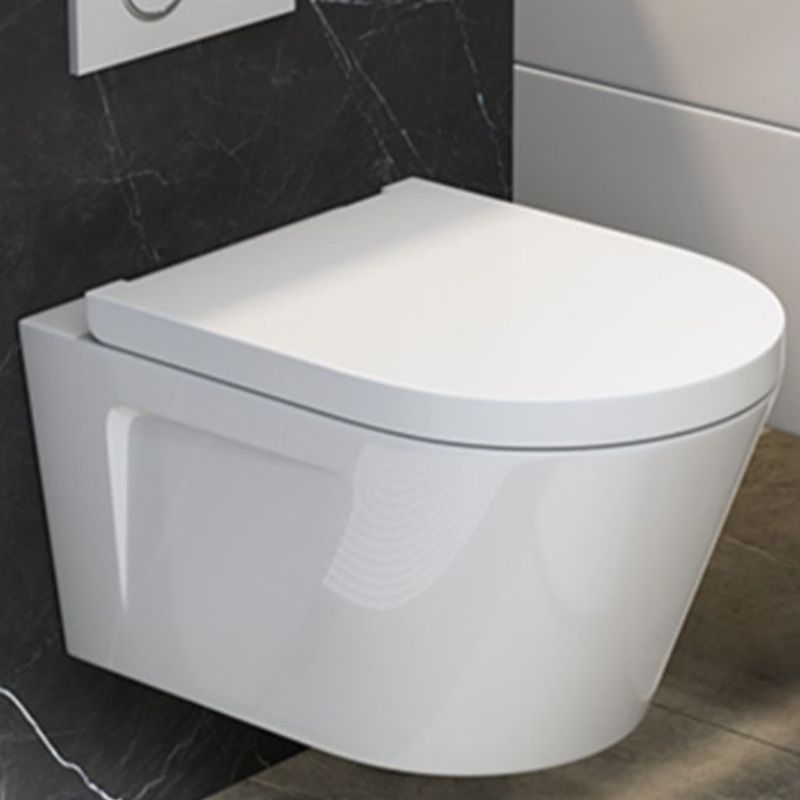 Contemporary Wall Hung Flush Toilet Ceramic Urine Toilet with Seat for Washroom