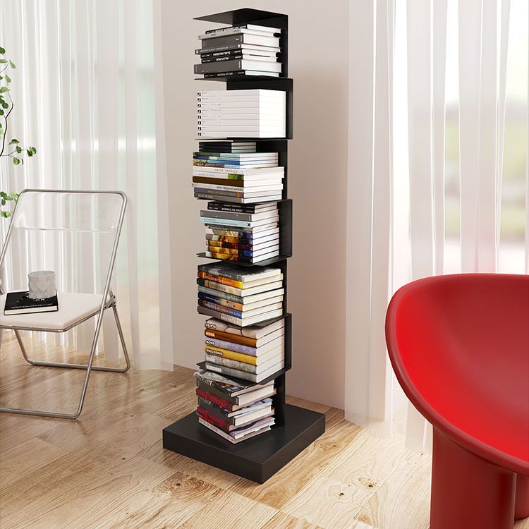 Closed Back Bookshelf Contemporary Style Vertical Bookcase for Home Office