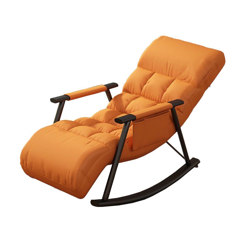 Creative Recliner Chair Pure Color Tufted Rocker Chair for Living Room