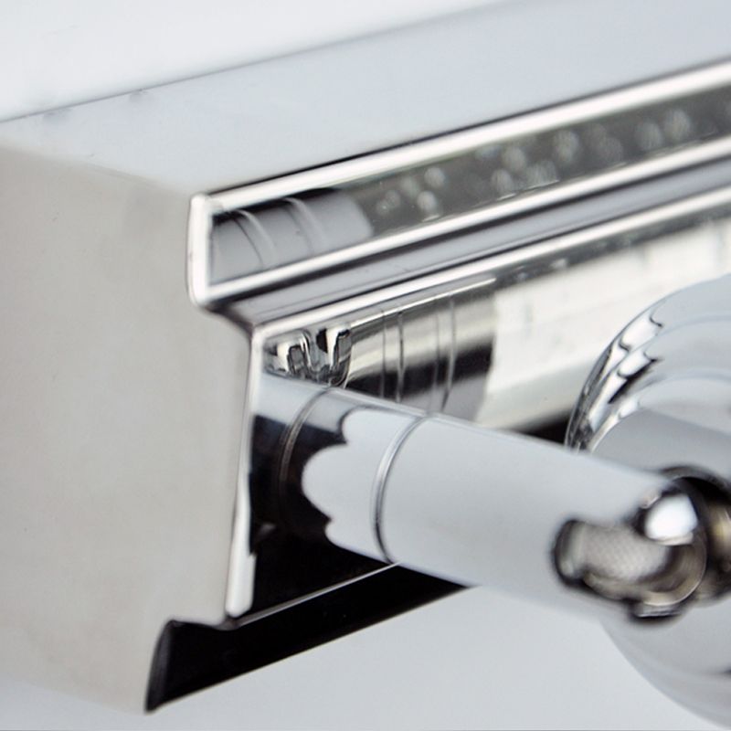 Sombra lineal de 1 luces mate de pared moderno espejo de cristal espejo de la pared lámpara de montaje en plata