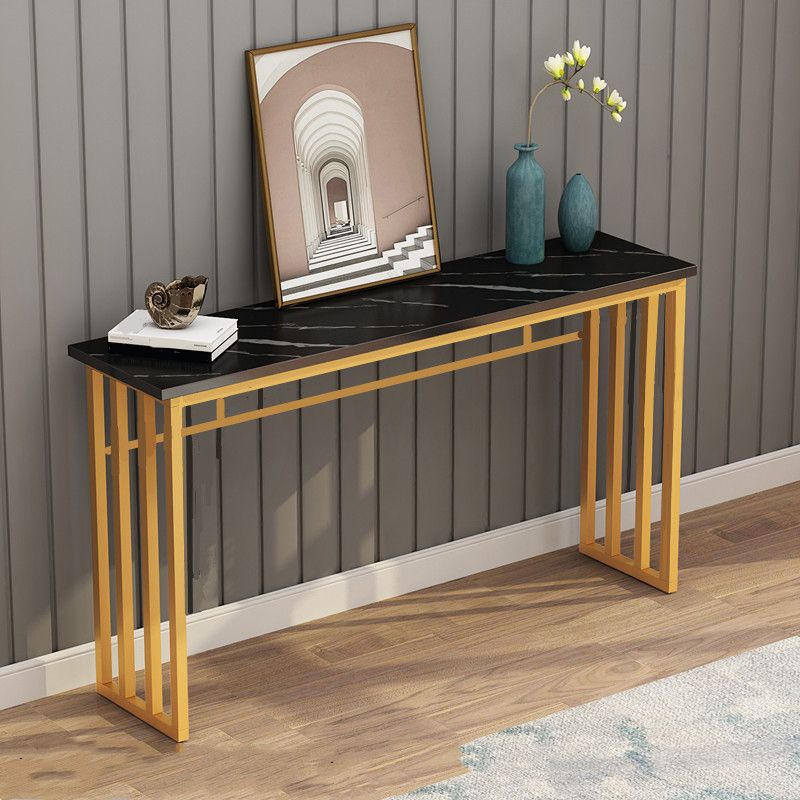 Console Table with Trestle Base Accent Table for Hall 31.5" High