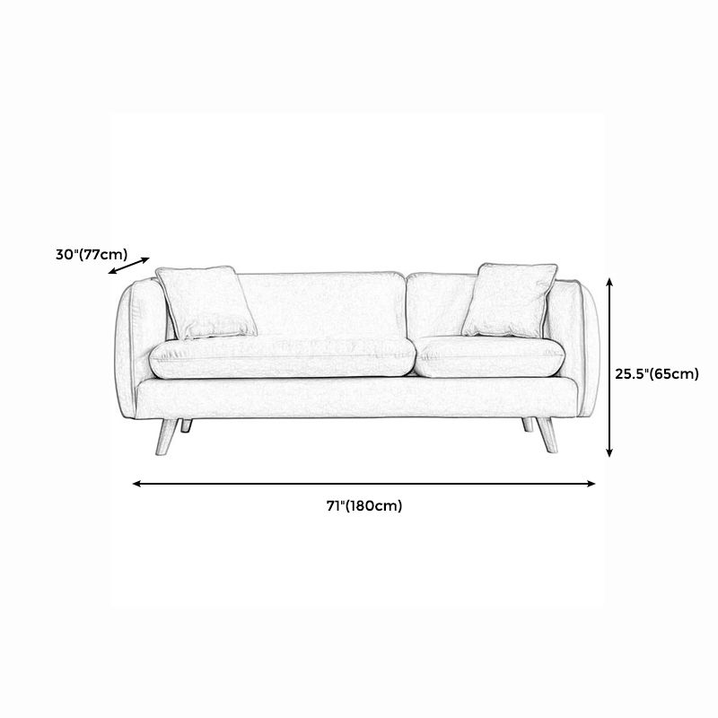 Tuxedo Arm Sofa Nordic 30.31" D x 25.2" H Faux Leather Seating
