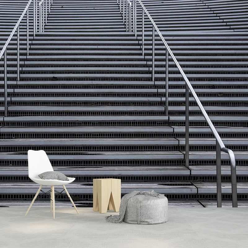 Customized Modern Stairs Building Mural Wallpaper Wall Covering for Living Room