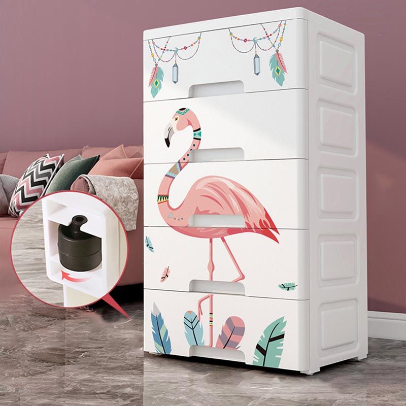 Contemporary Wardrobe Plastic Bedroom Wardrobe Closet with Drawers