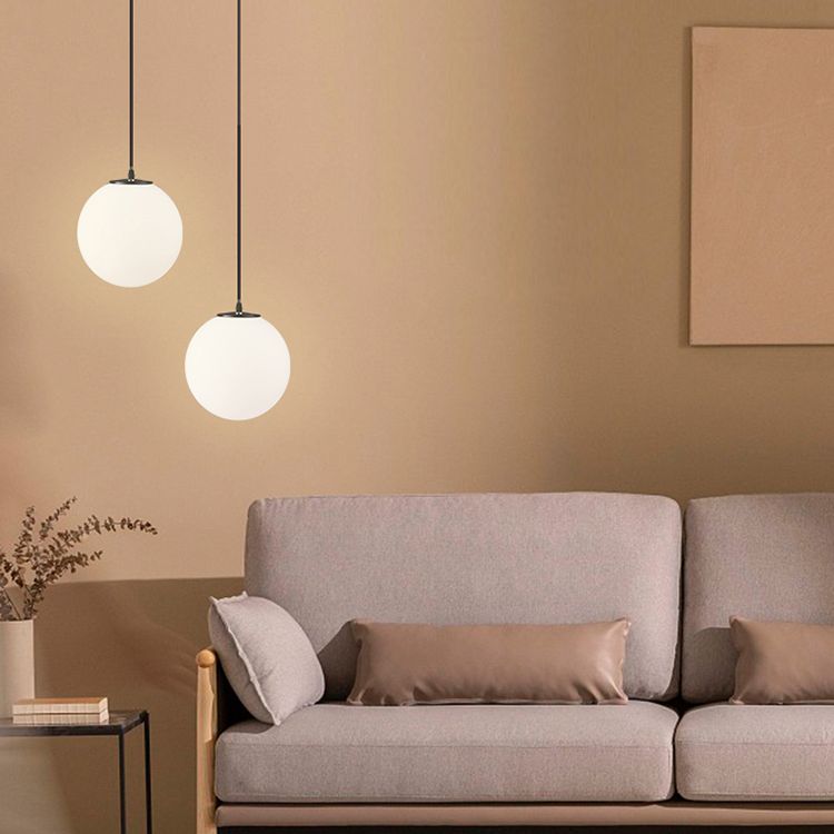 Pendule verre suspendu plafonnier style minimaliste plafond blanc pendant plafonnier