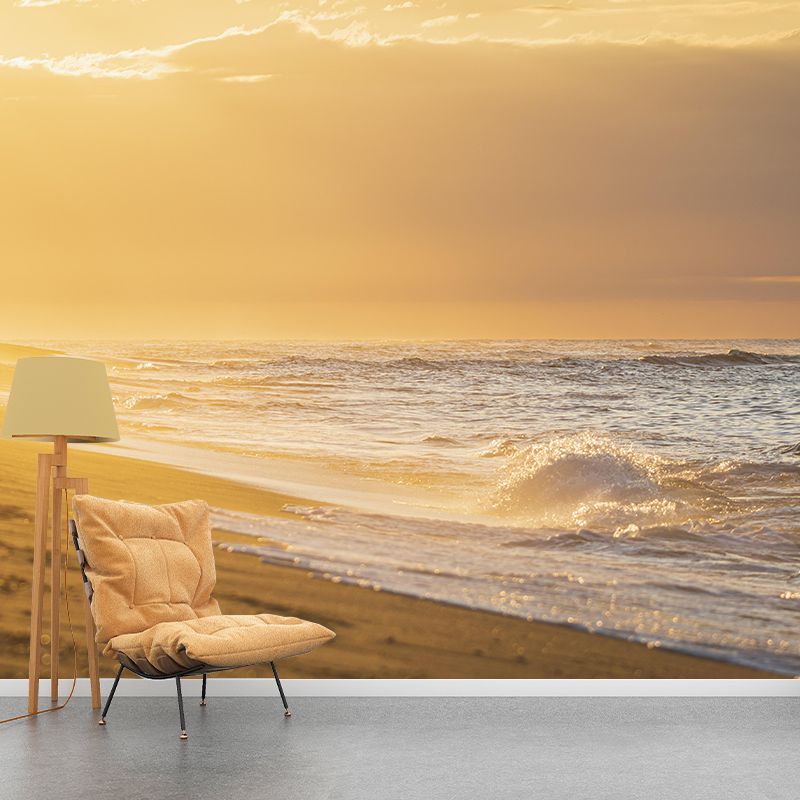 Beautiful Sea Mural Decal Decorative Modern Style Moisture Resistant for Bathroom