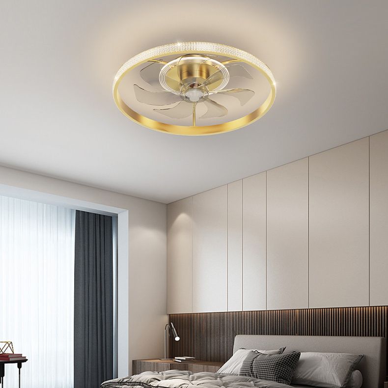 1 Light Ceiling Fan Light Modern Style Metal Ceiling Fan Light for Dining Room