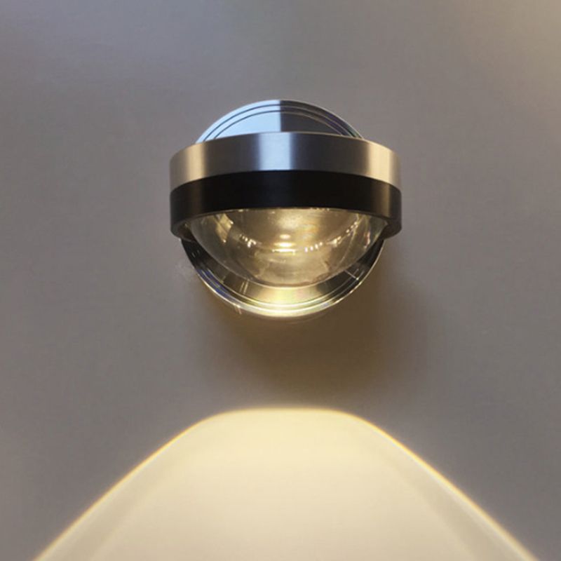 Style de style moderne lampe murale en métal et à la salle à manger à LED Crystal Light Murd Murd in Silver, chaud / White Light