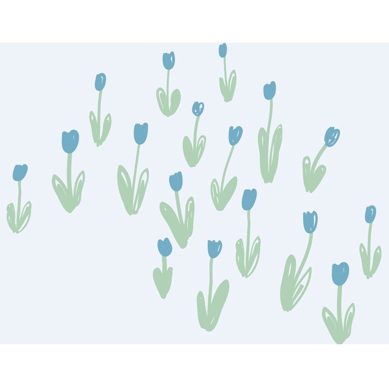 Soft Color Botanics Wall Mural Decal Plant Childrens Art Waterproofing Wall Decor