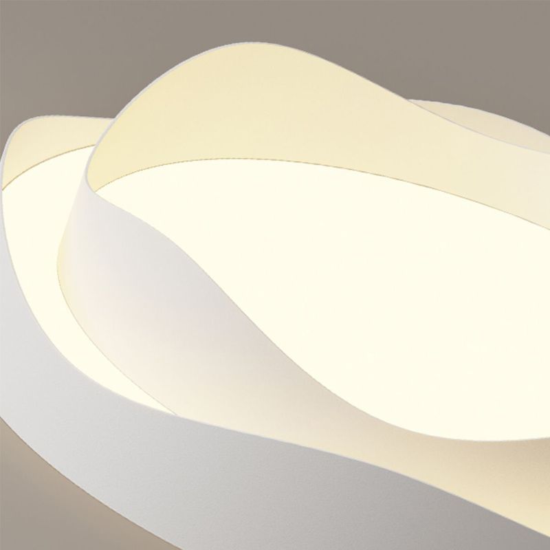 Modern Metal Flush Mount Flower Shape LED Ceiling Light with Acrylic Shade for Living Room