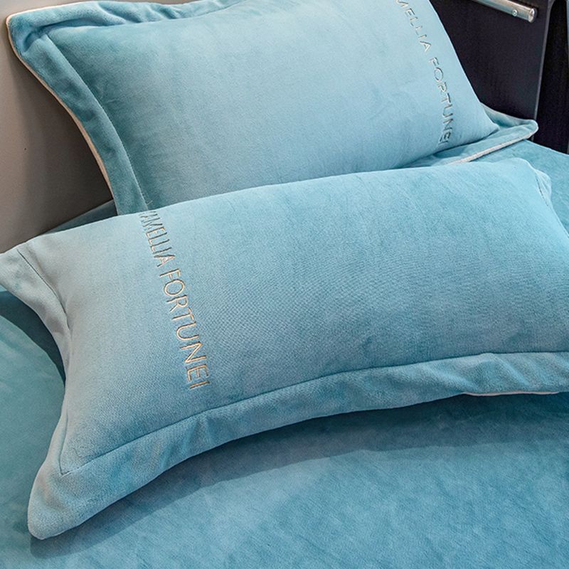 Solid Color Bed Sheet Set Breathable Polyester Bed Sheet Set