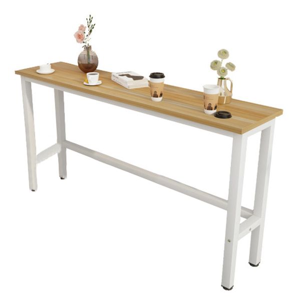 Modern Bar Dining Table Rectangle Bar Dining Table with Trestle Base