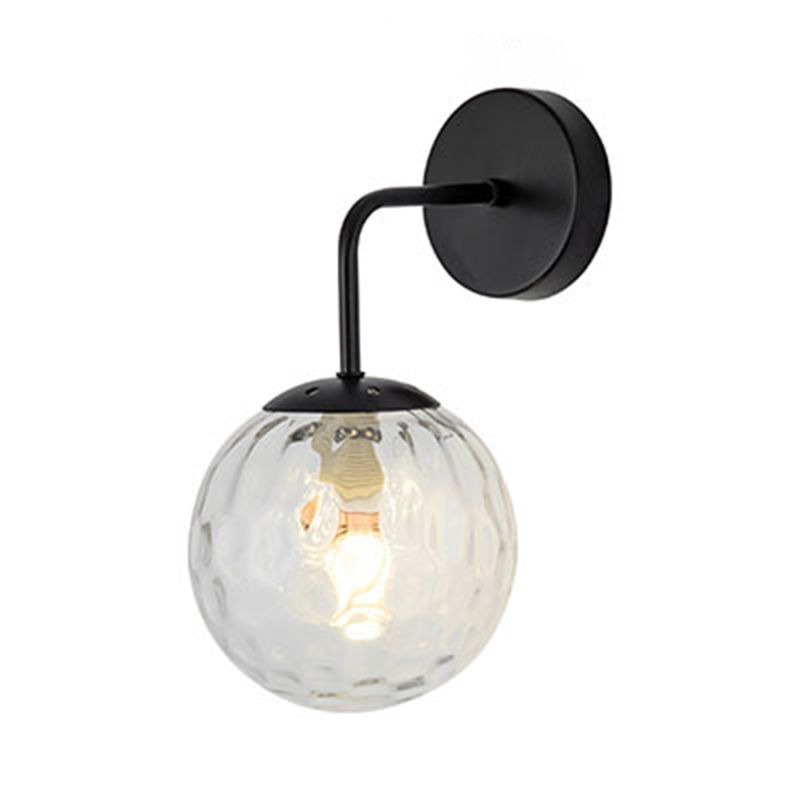 Ball Shade Wall Lamp Modern Style Glass Single Light Wall Lighting Fixtures