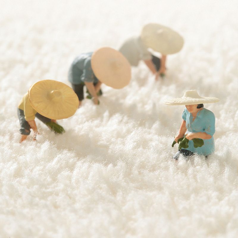 Simple Pastoral Flower Rug Round Carpet Non-Slip Backing Rug for Home Decor