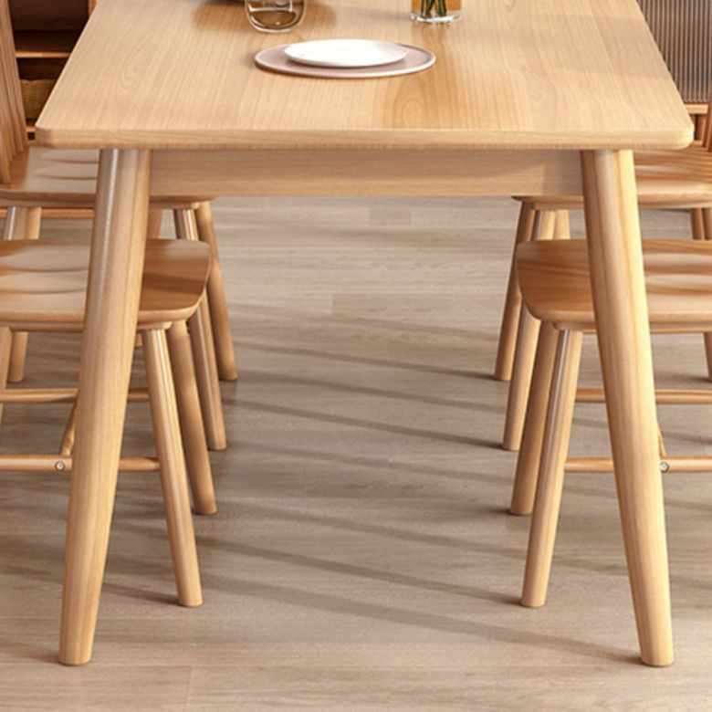Contemporary Solid Wood Rectangular Dining Table for Dining Hall