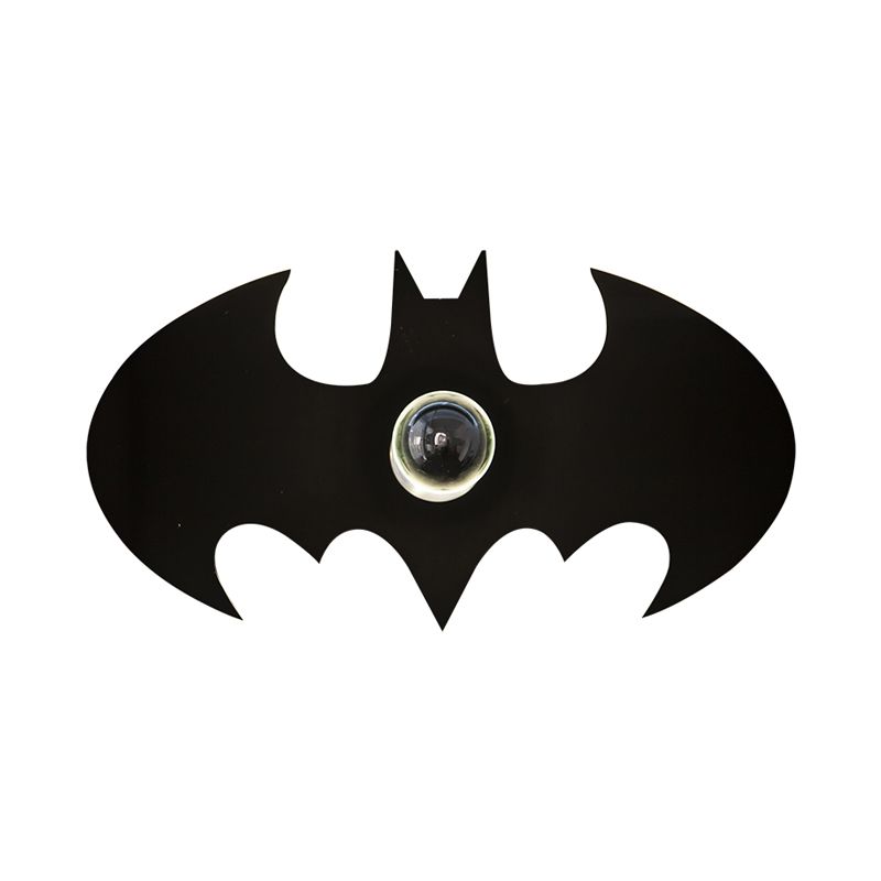 Metaal kleine vleermuismuurlicht 1 kop moderne creatieve sconce licht in het zwart voor jongens slaapkamer