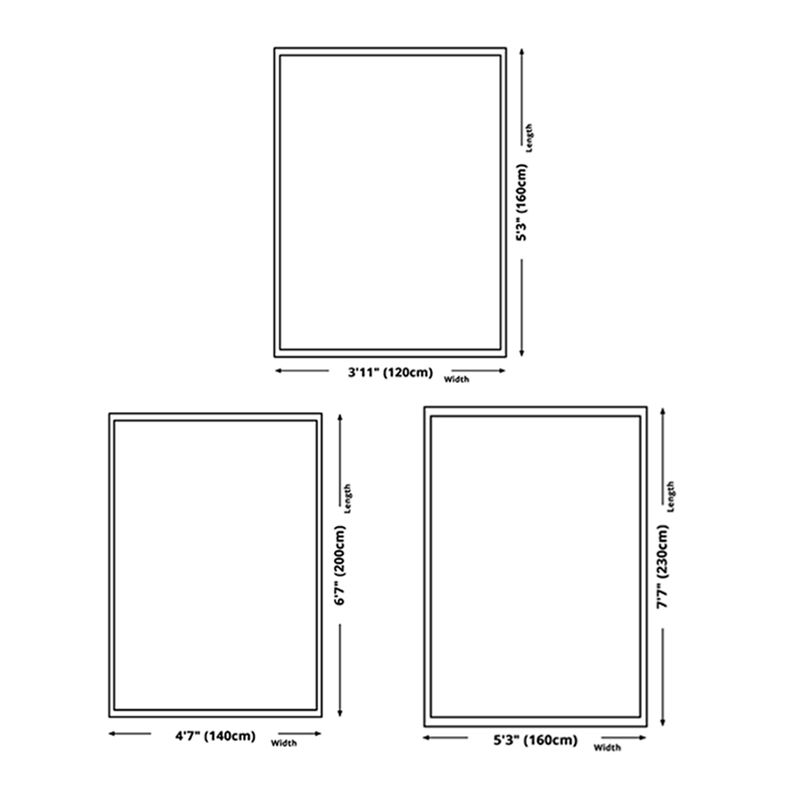 Multicolor Simplicity Area Carpet Polyester Floral Print Indoor Rug Easy Care Carpet for Living Room