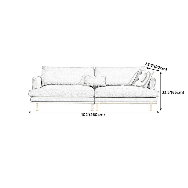 Eingezogener Arm Lose Rückensofa 35 "W Velvet -Sofa für Wohnzimmer