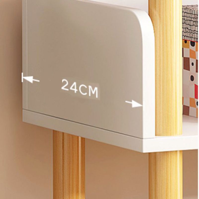 Contemporary Engineered Wood Book Shelf Vertical Open Bookcase