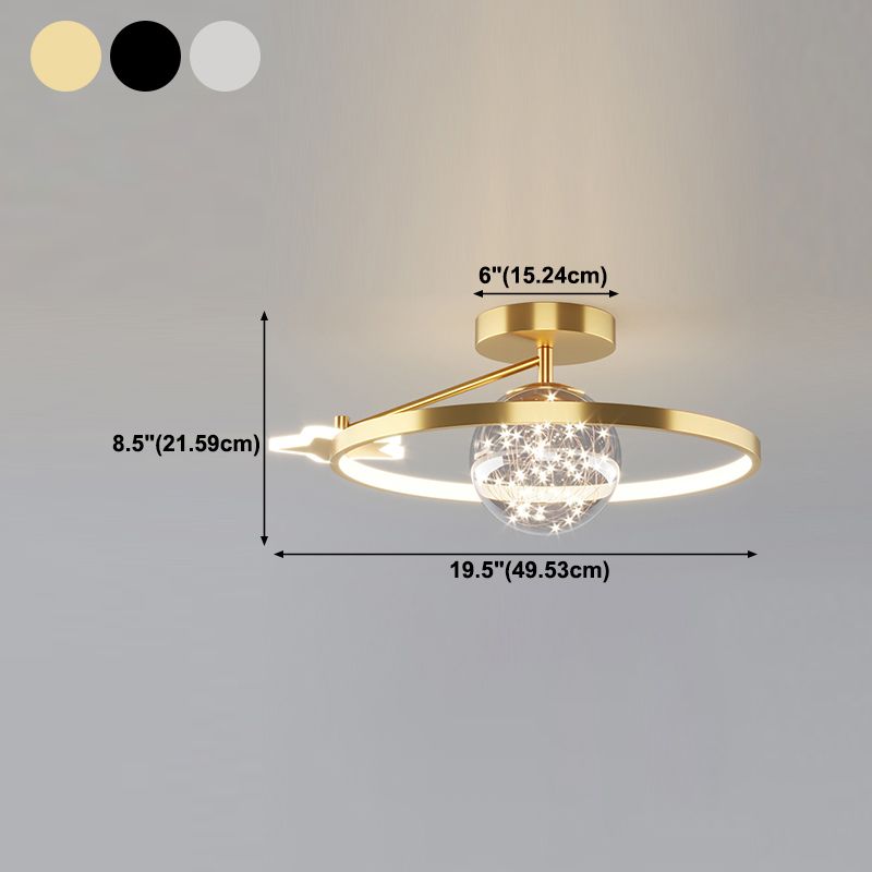 Luz de techo LED de estilo de techo de techo de círculo de metal