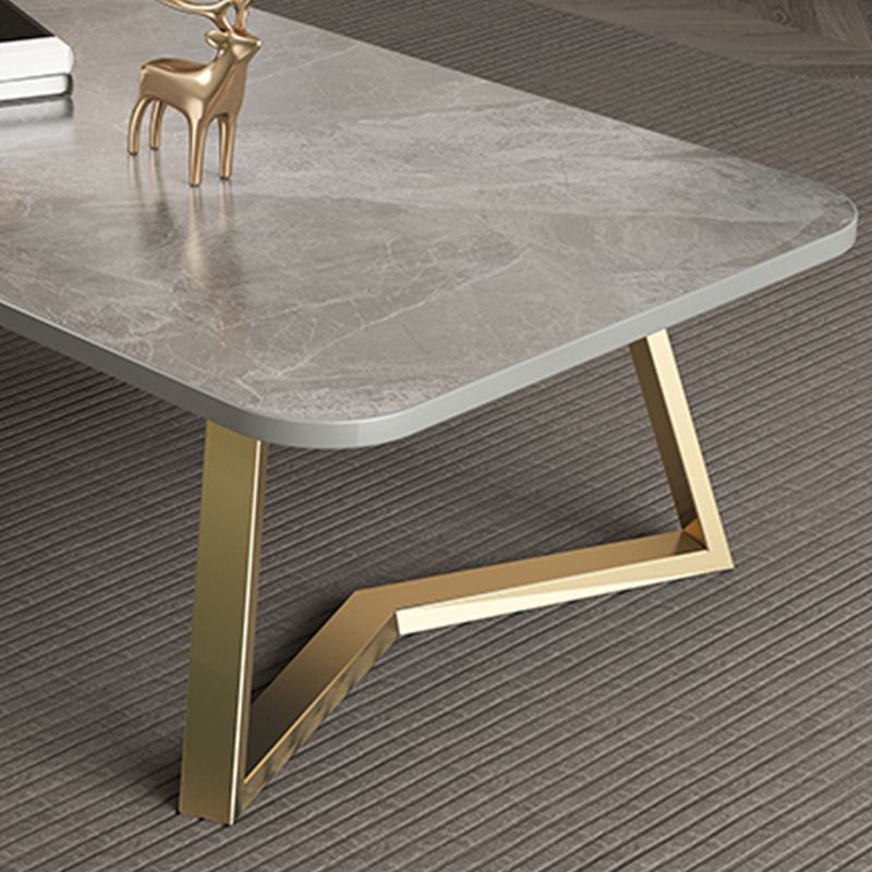 Modern Slate Coffee Cocktail Table Sled Rectangle Coffee or End Table