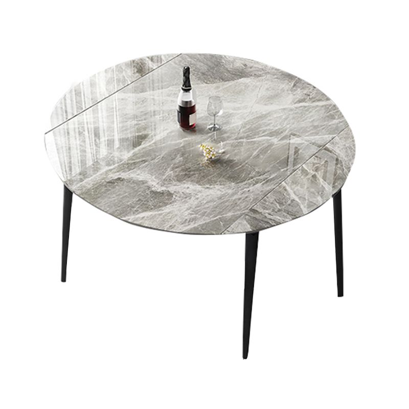 Extendable Dining Table Set 1/4/5/7 Pieces with Metal Base Kitchen Furniture Set