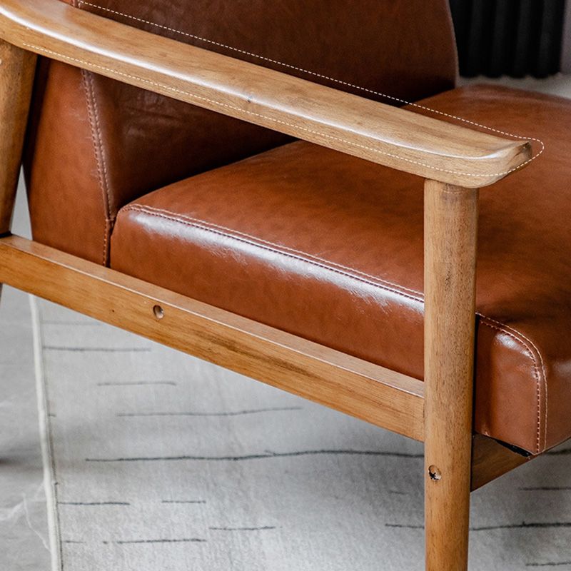Solid Wood Side Chair Stain Resistant Lounge Chair for Living Room
