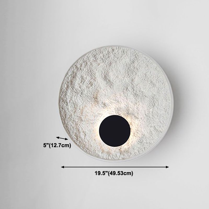 Linear Shade Resin Wall Sconce Modern Style Single Light Wall Lighting Fixtures in White