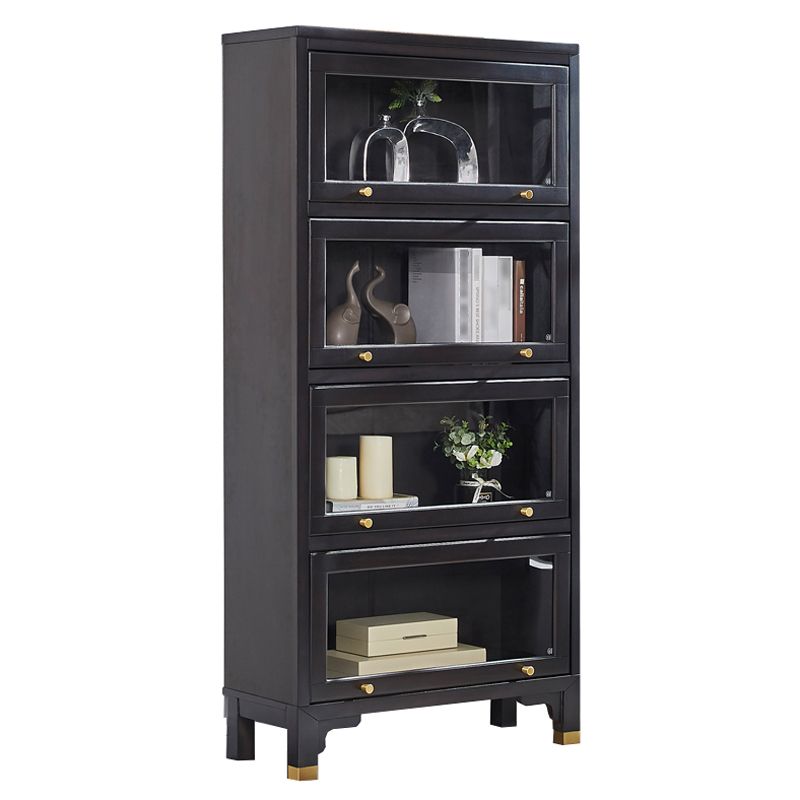 Libreria standard in stile glam scaffale in legno solido con porte