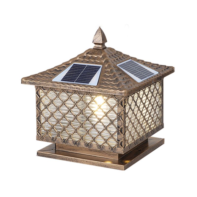 Simple LED Pillar Light Household Solar Lighting Fixture for Garden