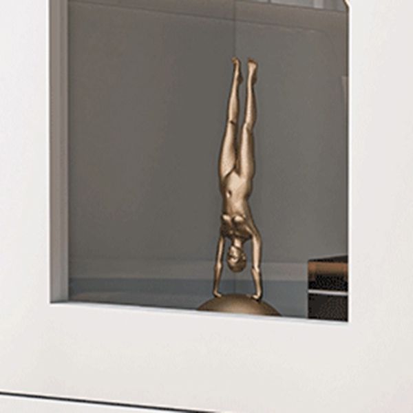 71"H Closed Metal Bookshelf Nordic Home Office Rectangular Bookcase