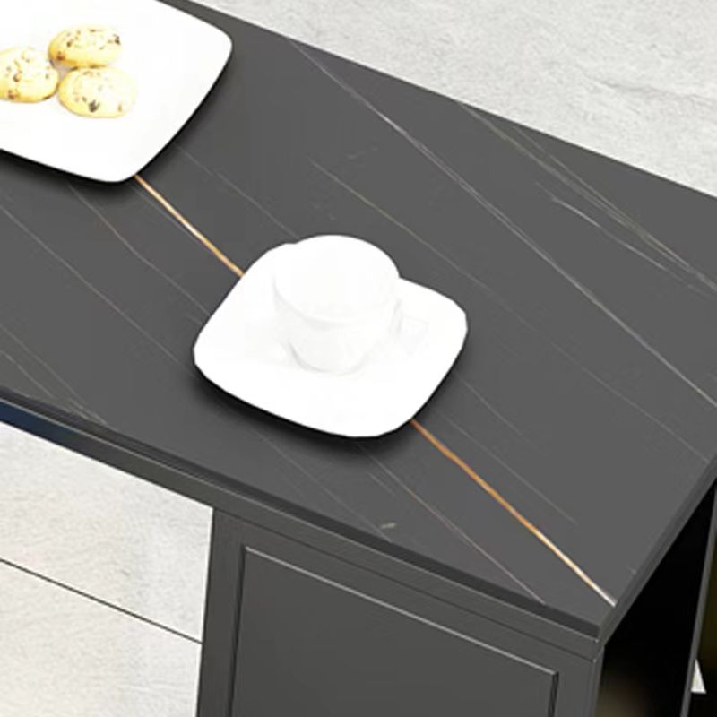 Glam Style Rectangle Bar Table 1/2/3 Pieces Stone Bar Table Set for Home