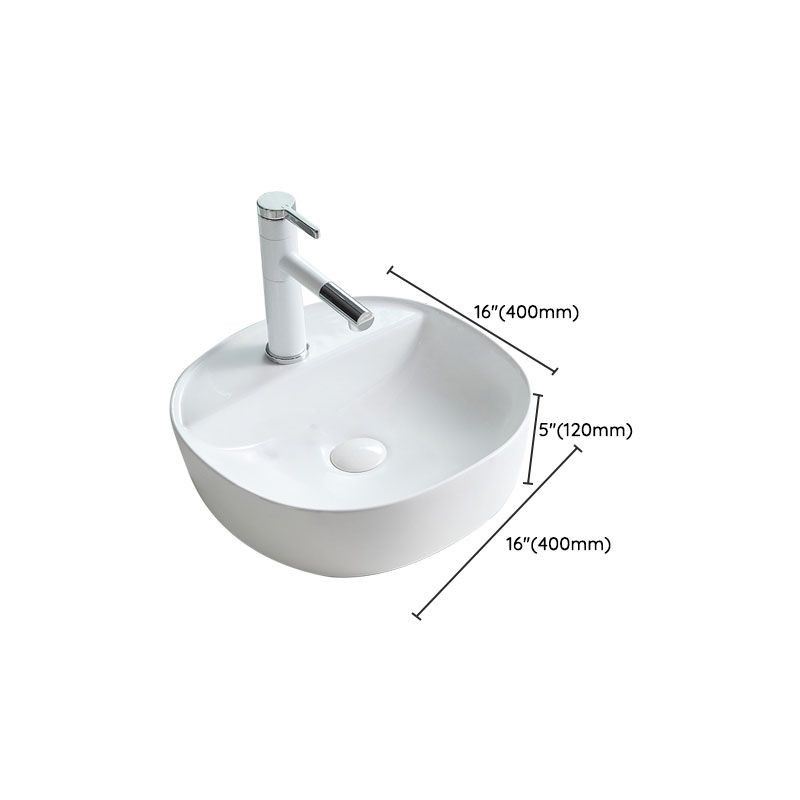 Porcelain Bathroom Sink Contemporary Simple Vessel Bathroom Sink