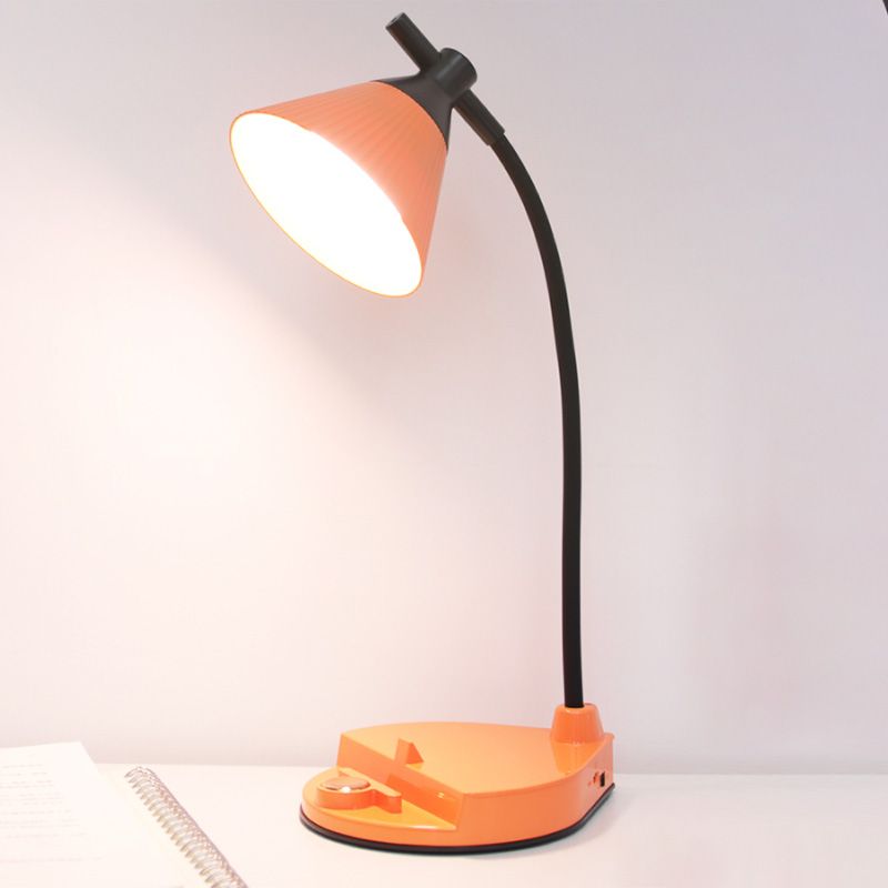 Touch Control Conical Study Light Macaron Plastic Dormitory LED Table Lamp