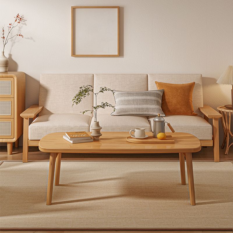 21" Wide Contemporary Coffee Table 4 Legs Single Coffee Cocktail Table