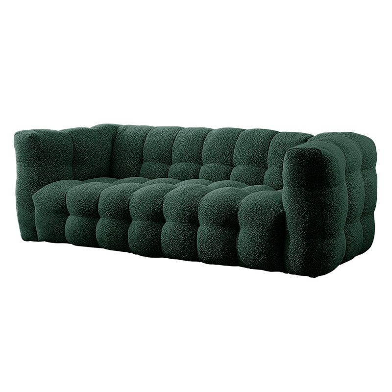 3/4-Seater Biscuit Back Sofa Modern Dark Green Tuxedo Arm Sofa