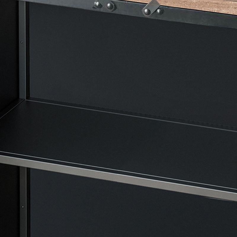 Solid Wood Top Kitchen Island Table Industrial Rectangle Double Sided Cabinet