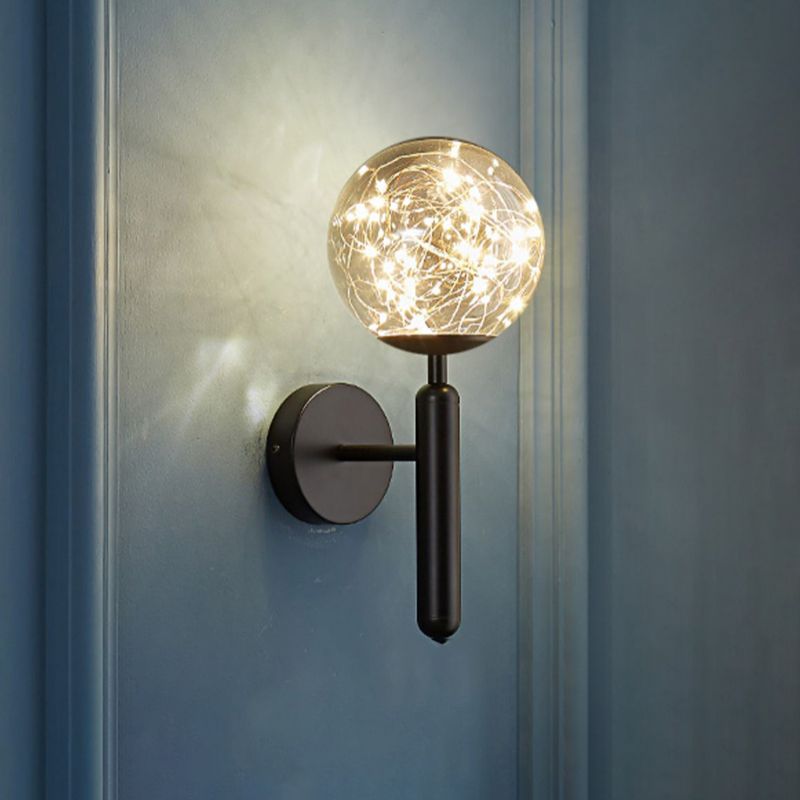 Glaskugelform Wand Licht moderner Stil 1-Licht-Wandmontageleuchte