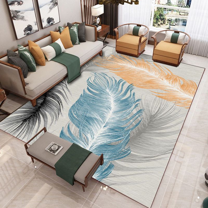 Modern Animal Pattern Rug Simplicity Carpet Polyester Stain Resistant Carpet for Living Room