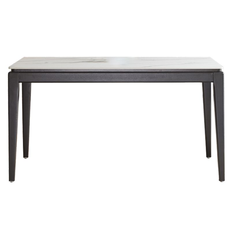 Moderne stijl thuis gesinterde stenen eettafel rechthoekige vormtafel met 4 potenbasis