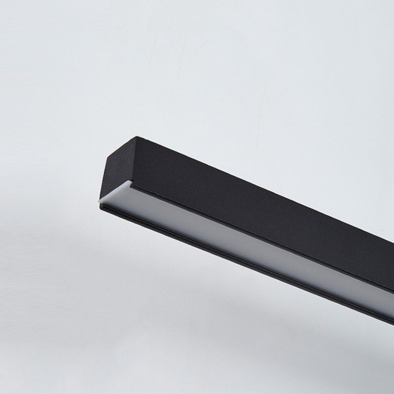 Luci a sospensione contemporanea per l'illuminazione dell'isola lineare di cucina Luce a sospensione in nero